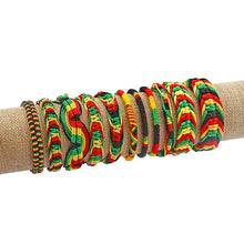 Load image into Gallery viewer, 1pcs Rasta Friendship Bracelet Wristband Cotton Silk Reggae Jamaica Surfer Boho Adjustable Jewellery
