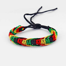 Load image into Gallery viewer, 1pcs Rasta Friendship Bracelet Wristband Cotton Silk Reggae Jamaica Surfer Boho Adjustable Jewellery