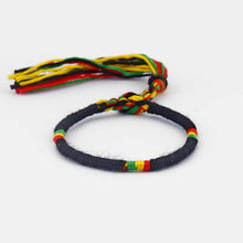 Load image into Gallery viewer, 1pcs Rasta Friendship Bracelet Wristband Cotton Silk Reggae Jamaica Surfer Boho Adjustable Jewellery