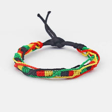 Load image into Gallery viewer, 1pcs Rasta Friendship Bracelet Wristband Cotton Silk Reggae Jamaica Surfer Boho Adjustable Jewellery