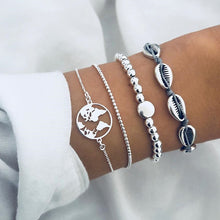 Load image into Gallery viewer, DIEZI 12 Style Bohemian Handmade Heart Tassel Shell Bracelet Sets Women 2019 New Rope Chain Bracelets Jewelry Christmas Gift