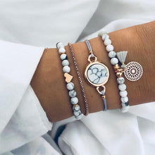 Load image into Gallery viewer, DIEZI 12 Style Bohemian Handmade Heart Tassel Shell Bracelet Sets Women 2019 New Rope Chain Bracelets Jewelry Christmas Gift