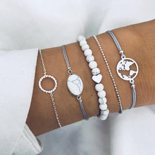 Load image into Gallery viewer, DIEZI 12 Style Bohemian Handmade Heart Tassel Shell Bracelet Sets Women 2019 New Rope Chain Bracelets Jewelry Christmas Gift