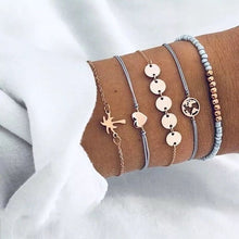 Load image into Gallery viewer, DIEZI 12 Style Bohemian Handmade Heart Tassel Shell Bracelet Sets Women 2019 New Rope Chain Bracelets Jewelry Christmas Gift